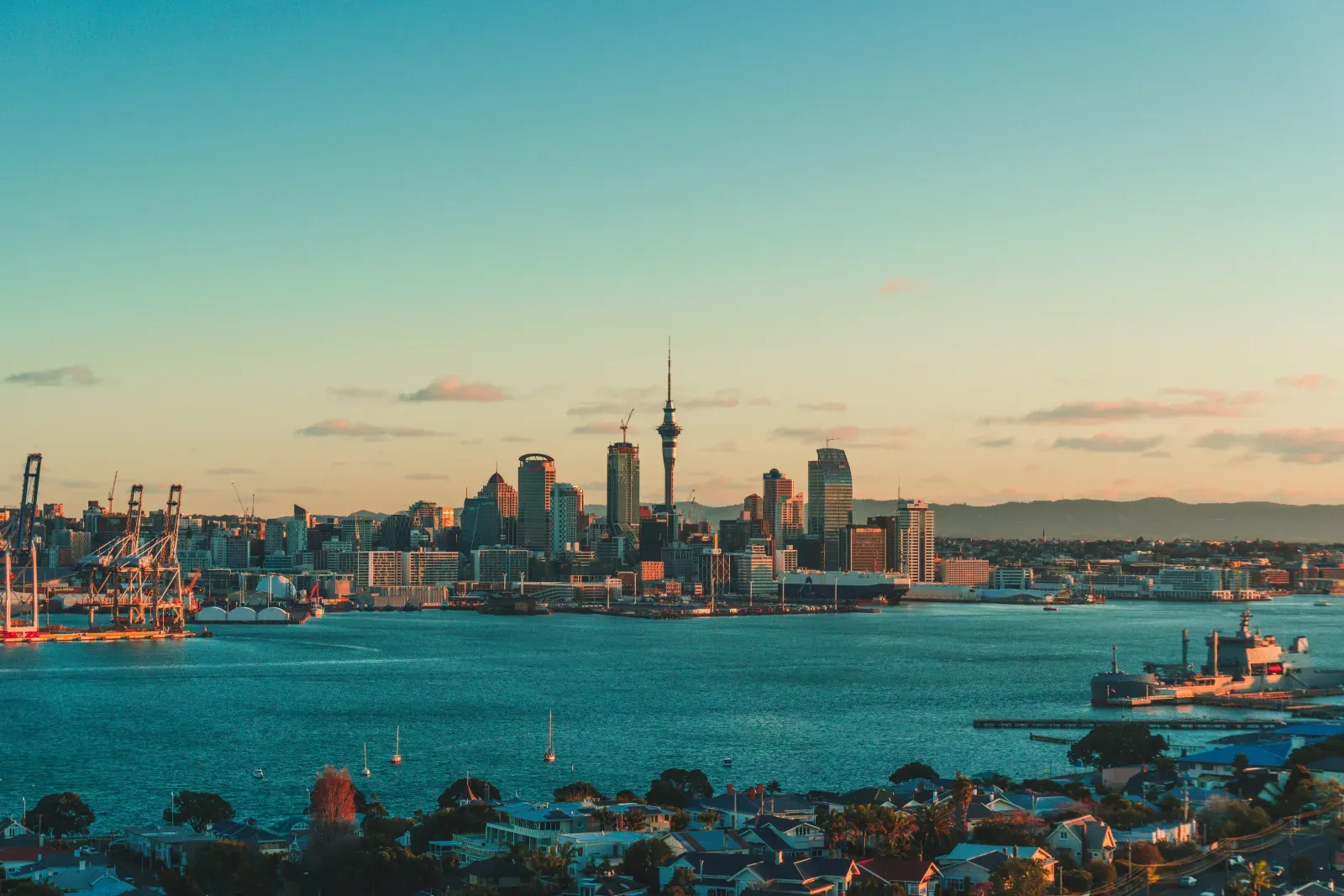 Stadtansicht von Auckland – Symbolbild für Auslandsumzüge